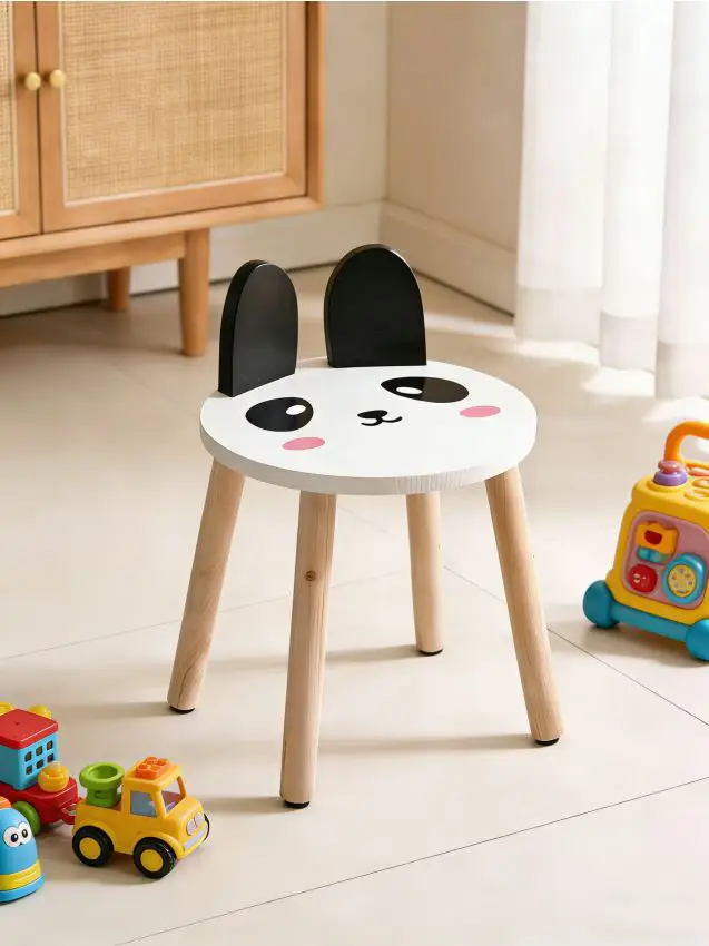 Sedia per bambini con motivo panda - bianco