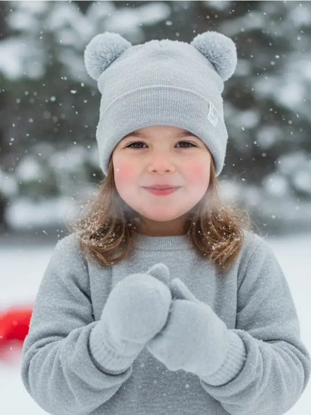 Set Berretto con guanti - grigio chiaro