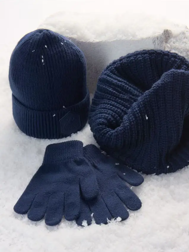 Set Cappello, sciarpa e guanti - blu scuro