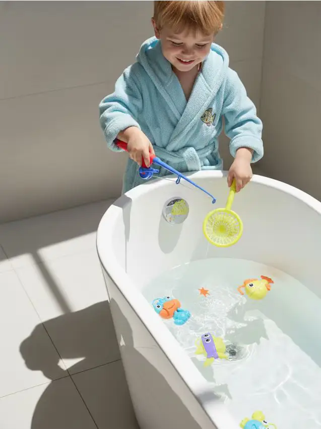 Set da pesca con canna magnetica, 7 pezzi - blu