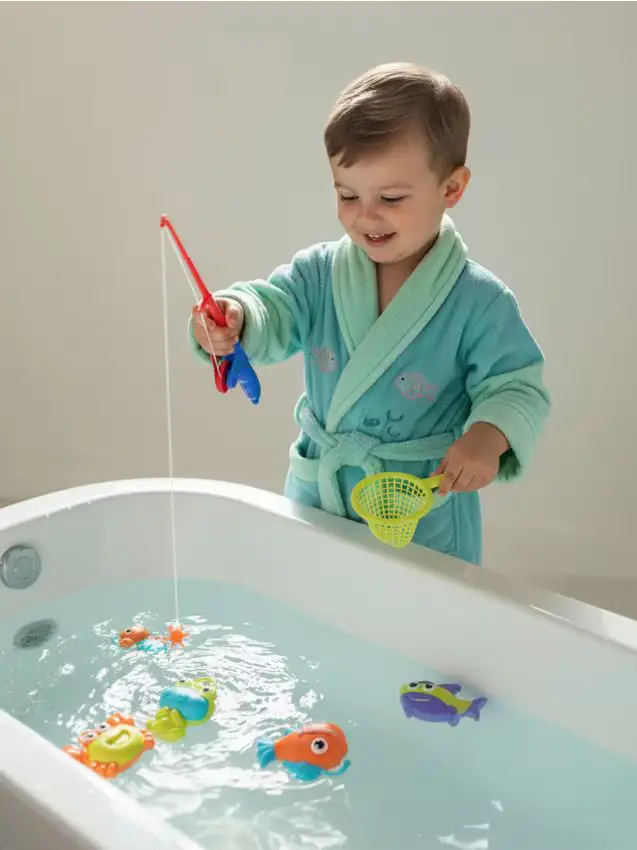 Set da pesca con canna magnetica, 7 pezzi - rosso