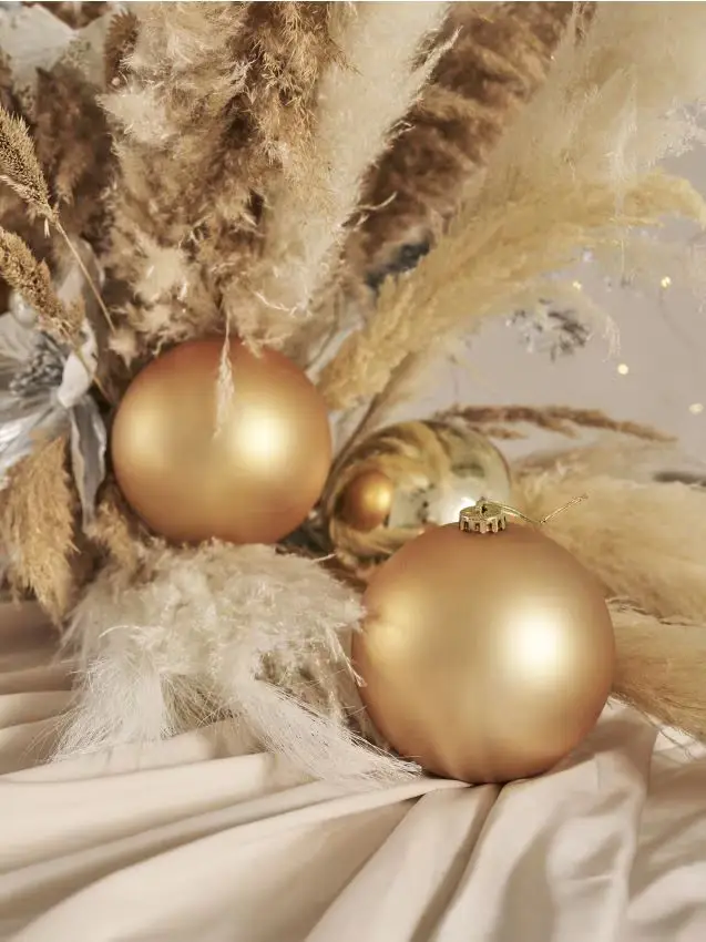 Set di 3 palline di Natale - oro