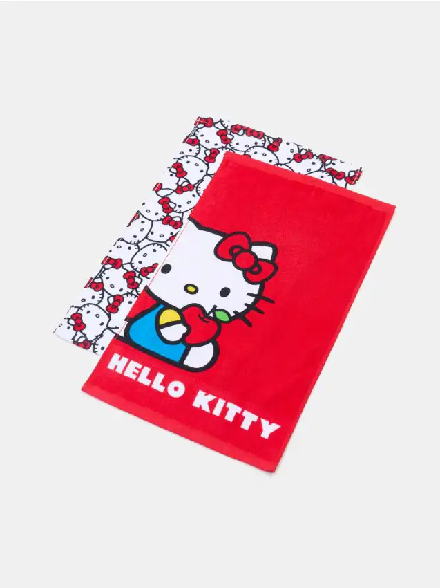 Set di asciugamani 2 pack Hello Kitty - rosso