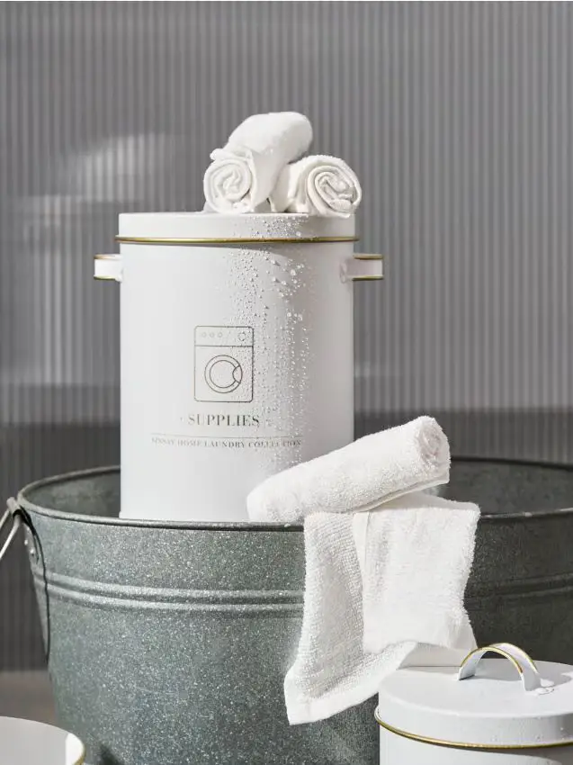 Set di asciugamani in cotone 4 pezzi - bianco