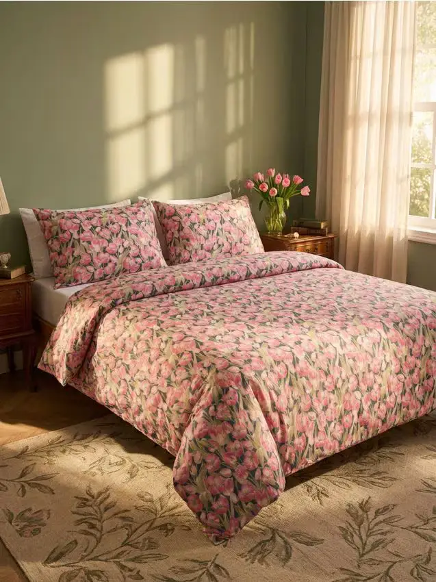 Set di biancheria da letto con fiori - multicolor