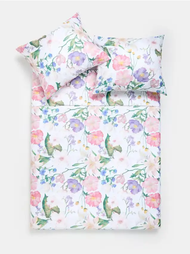 Set di biancheria da letto con fiori - multicolor