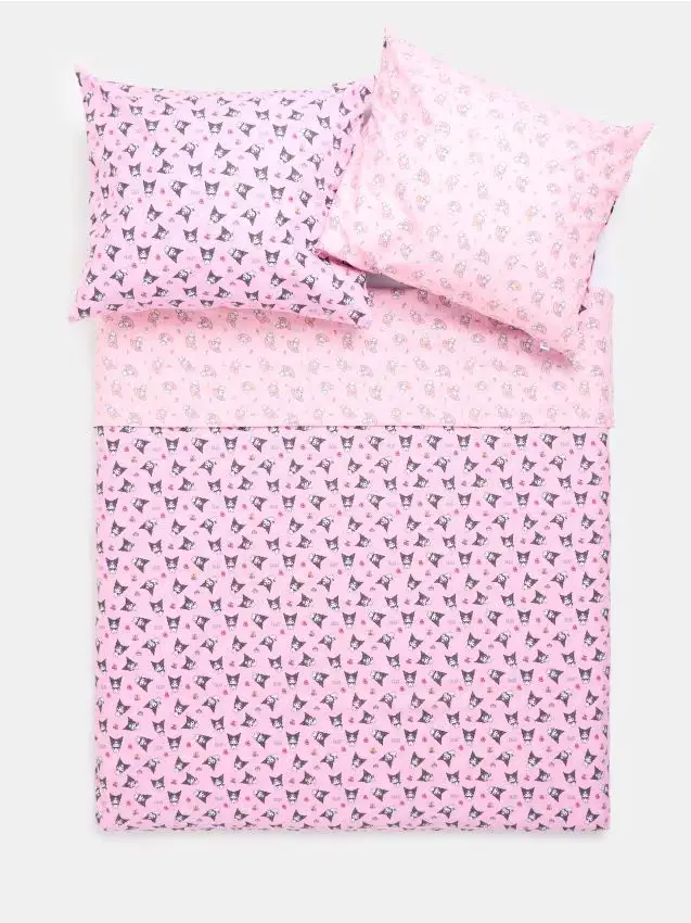 Set di biancheria da letto in cotone Kuromi - orchidea