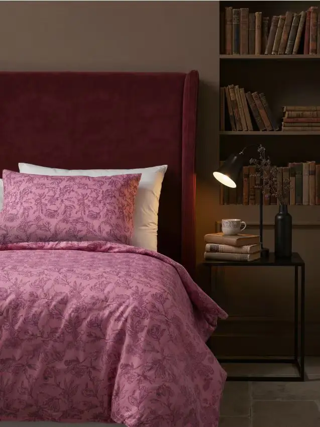 Set di biancheria da letto in microfibra - malva