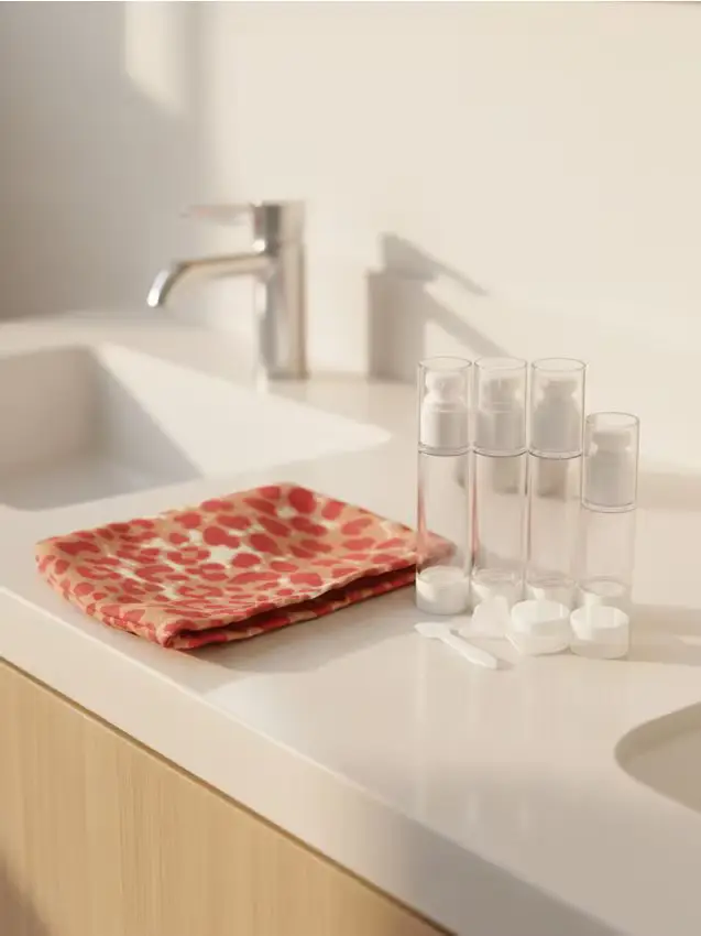 Set di contenitori da viaggio - rosa pastello