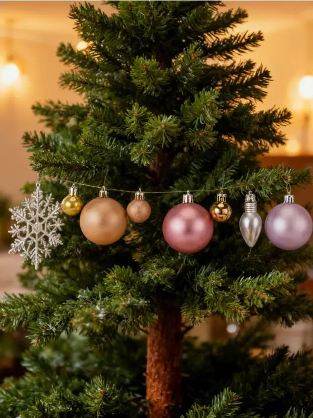 Set di decorazioni natalizie per albero - 50 pezzi palline e fiocchi di neve - multicolor
