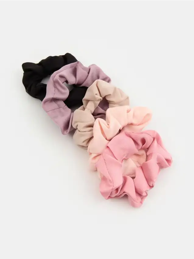 Set di elastici per capelli scrunchie 5 pezzi - multicolor