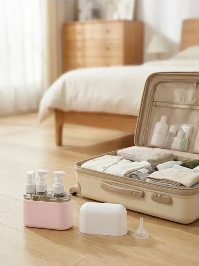 Set di flaconi da viaggio - rosa pastello