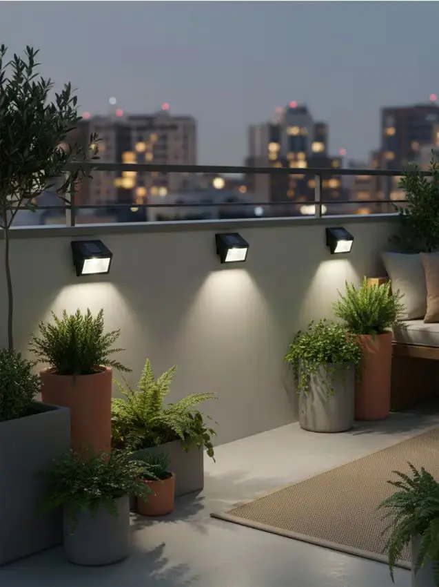 Set di lampade solari, 2 pezzi - nero