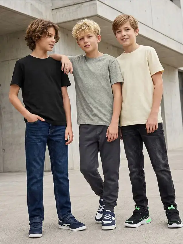 Set di magliette in cotone a maniche corte, 3 pack - multicolor