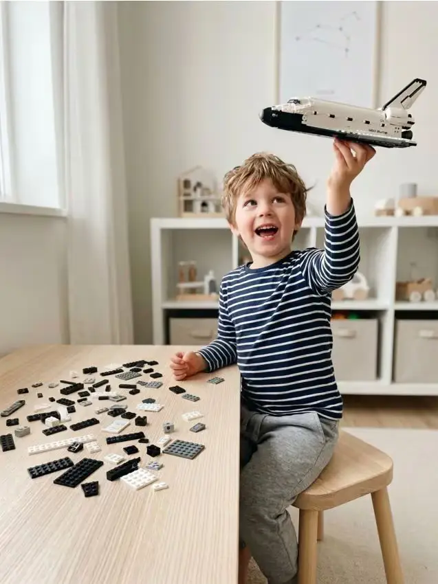 Set di mattoncini navetta spaziale - bianco