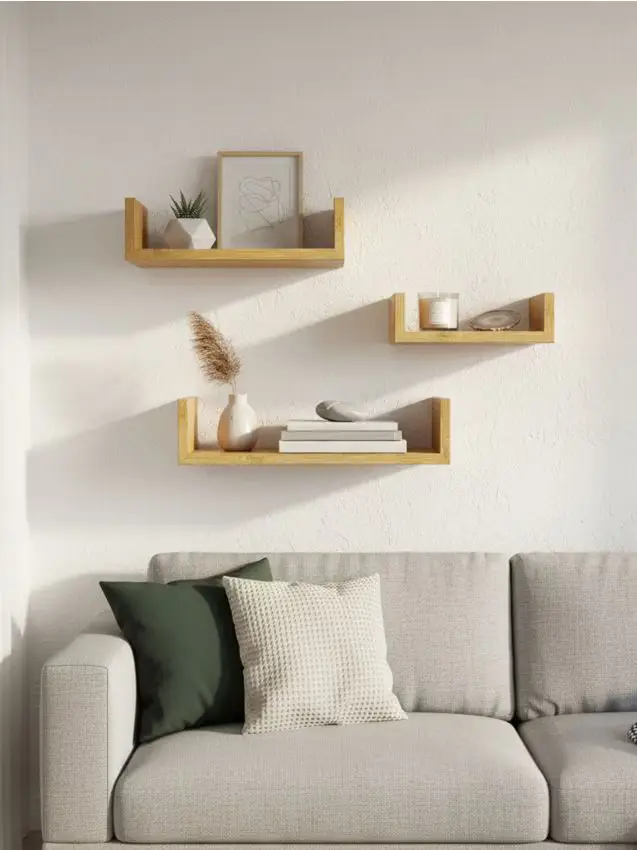 Set di mensole da parete 3 pack - beige