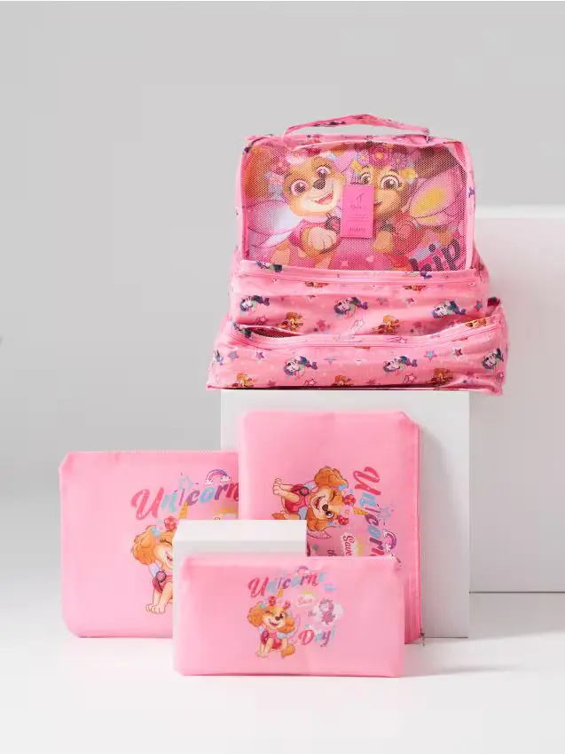 Set di organizer da valigia PAW Patrol 6 pack - rosa