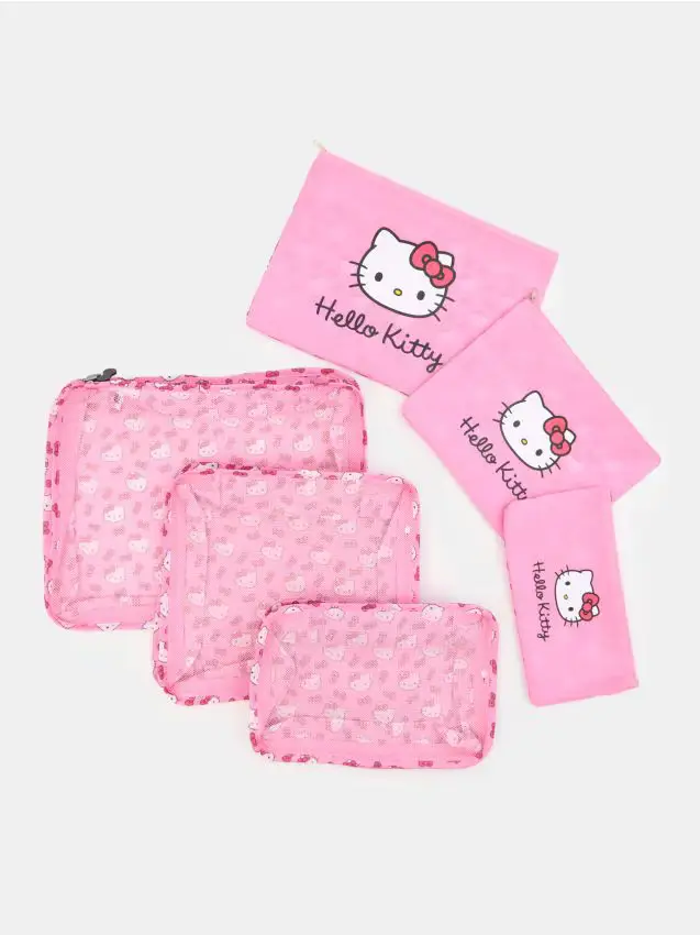 Set di organizer da viaggio Hello Kitty - rosa