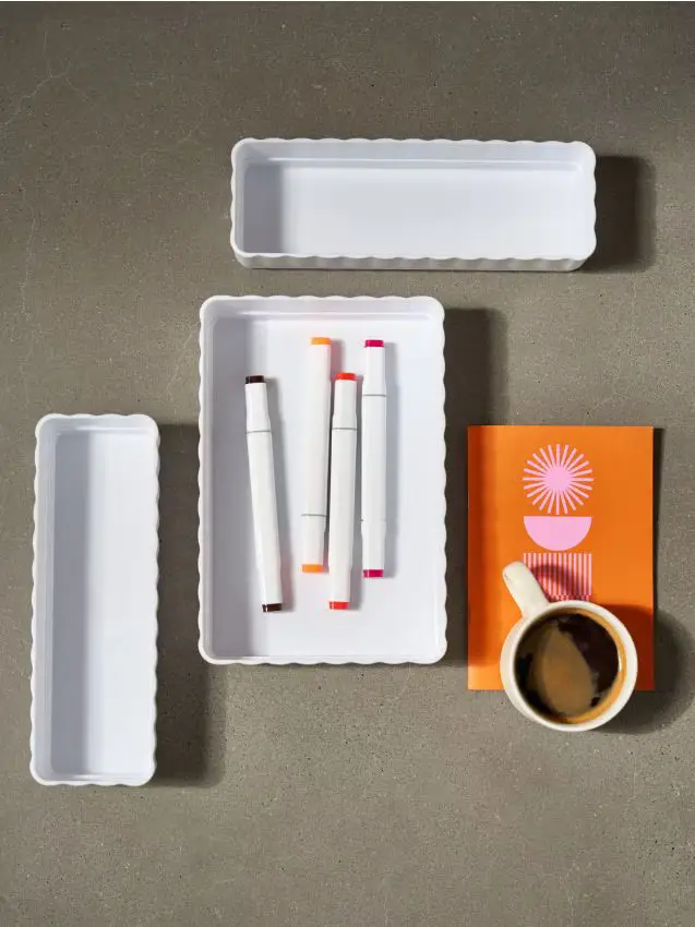 Set di organizer per cassetto 3-pack - bianco