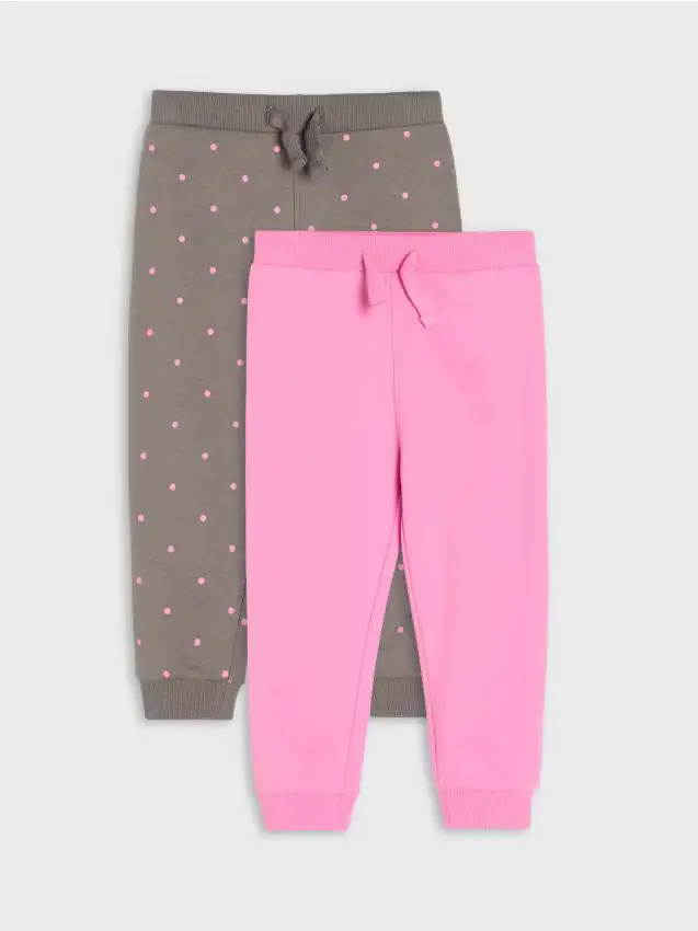 Set di pantaloni sportivi in cotone 2 pack - rosa