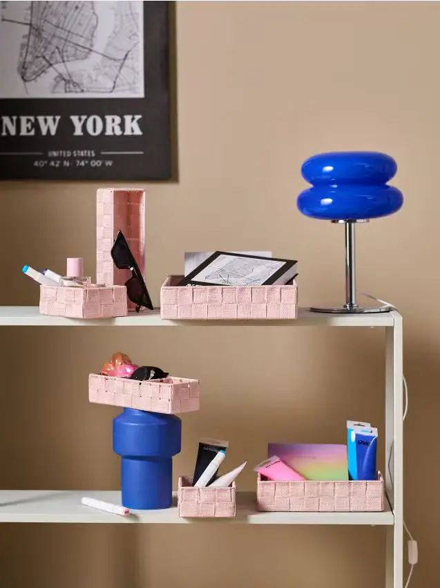 Set di scatole portaoggetti 6 pack - rosa pastello