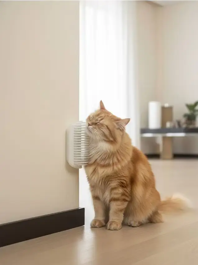 Set di spazzole da parete per animali per massaggio e cura - multicolor