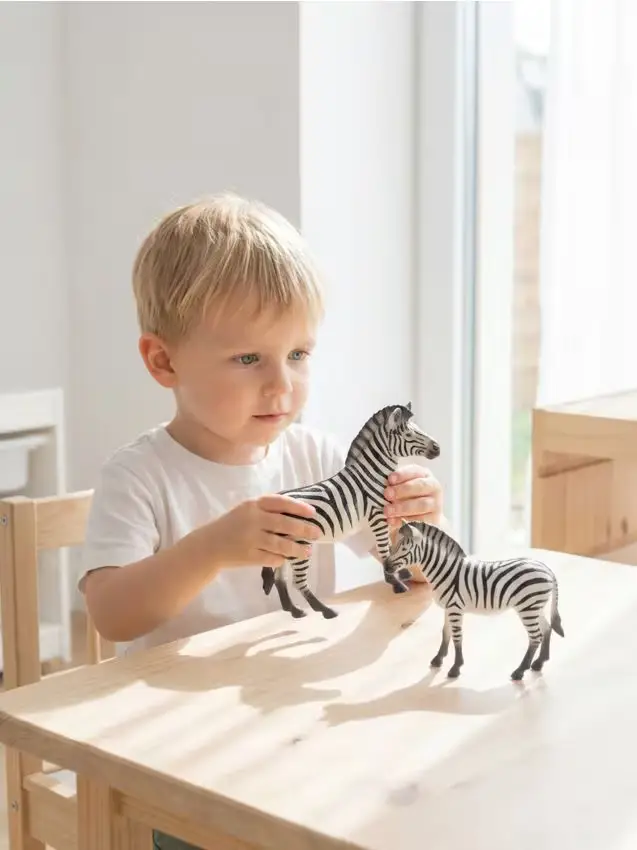 Set di statuette di zebre, 2 pezzi - nero