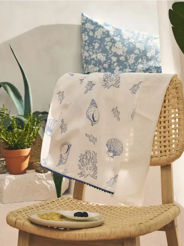 Set di strofinacci da cucina con motivo marino 3 pack - blu