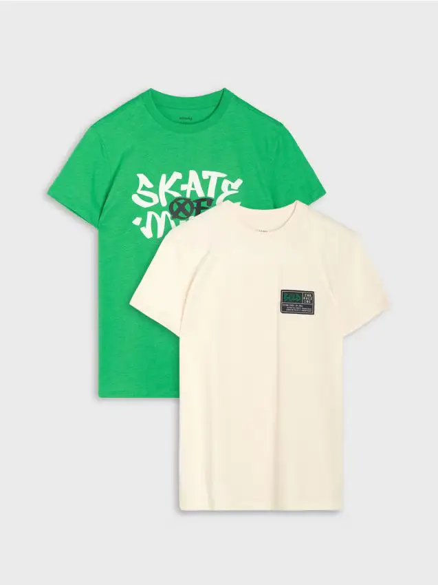 Set di T-shirt in cotone a manica corta 2 pack - multicolor