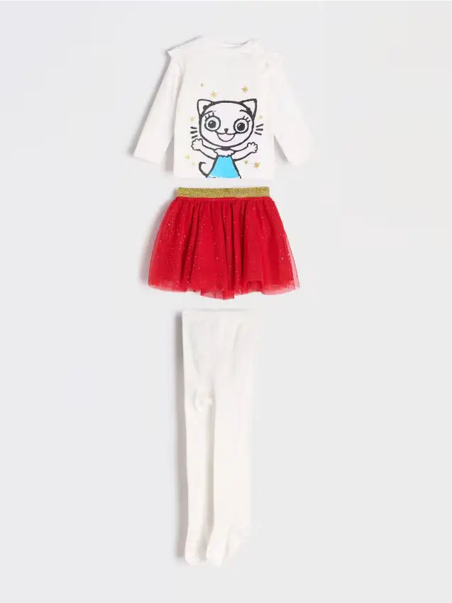 Set in jersey Kitty Kotty - panna