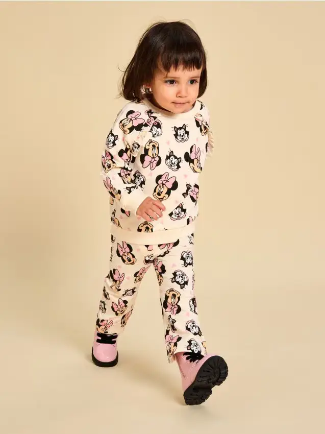 Set in jersey Minnie Mouse - panna