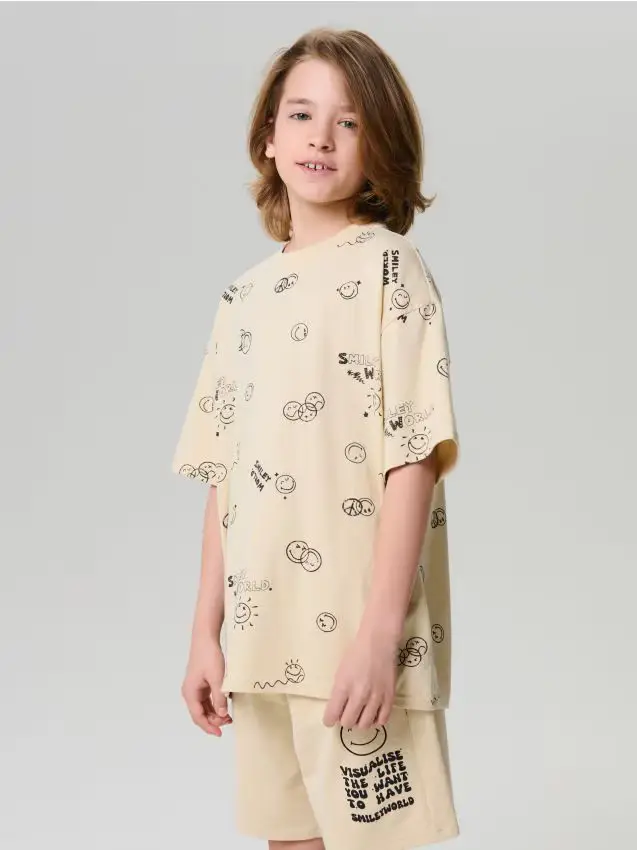 Set in jersey SmileyWorld® - beige