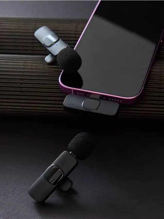 Set microfoni wireless con ricevitore - nero