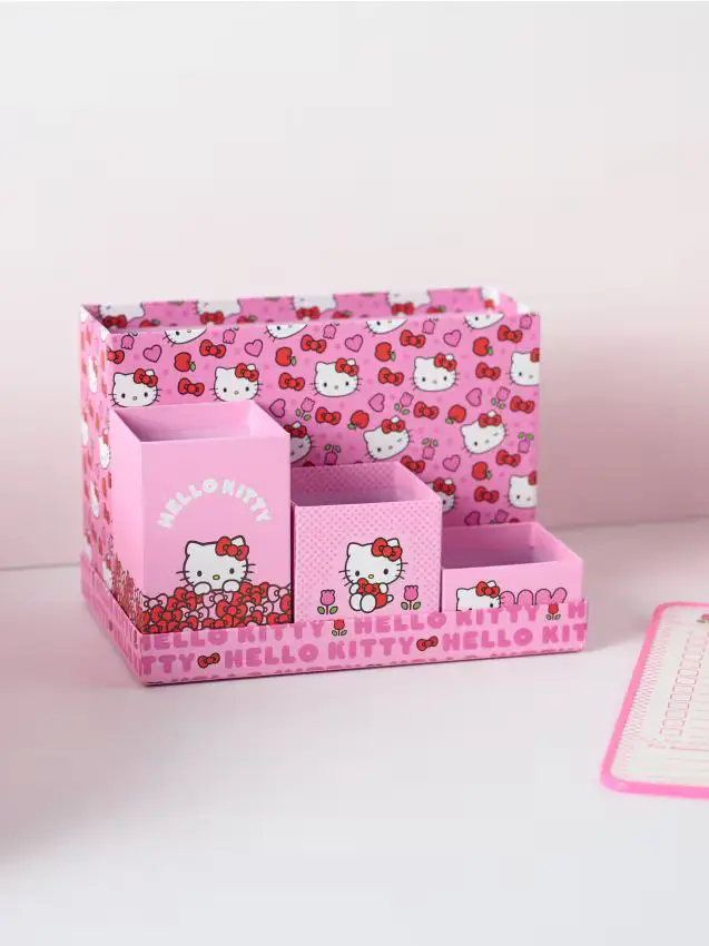 Set organizer da scrivania Hello Kitty - rosa shocking