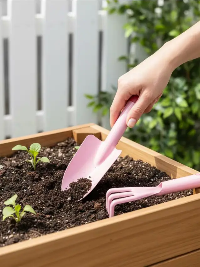 Set paletta e rastrello, confezione da 2 - rosa