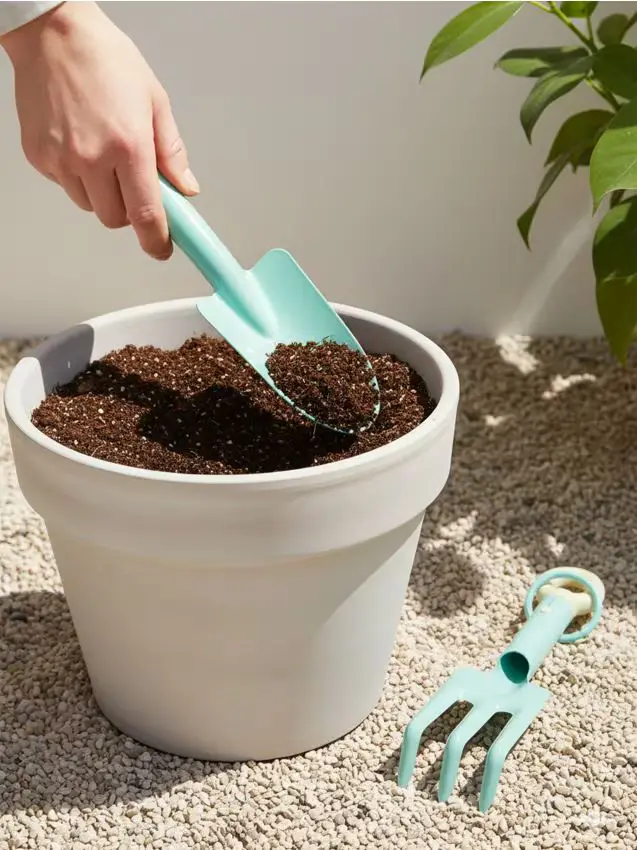 Set paletta e rastrello, confezione da 2 - verde pallido