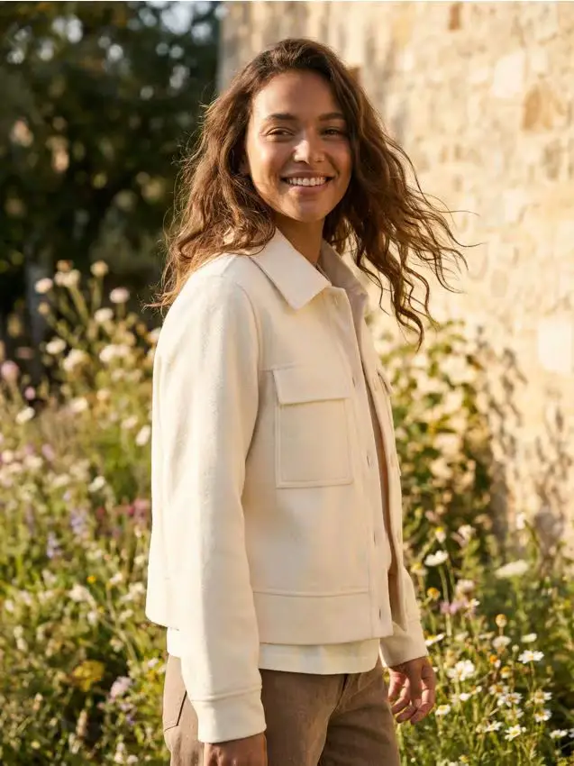 Shacket con mix di viscosa - panna