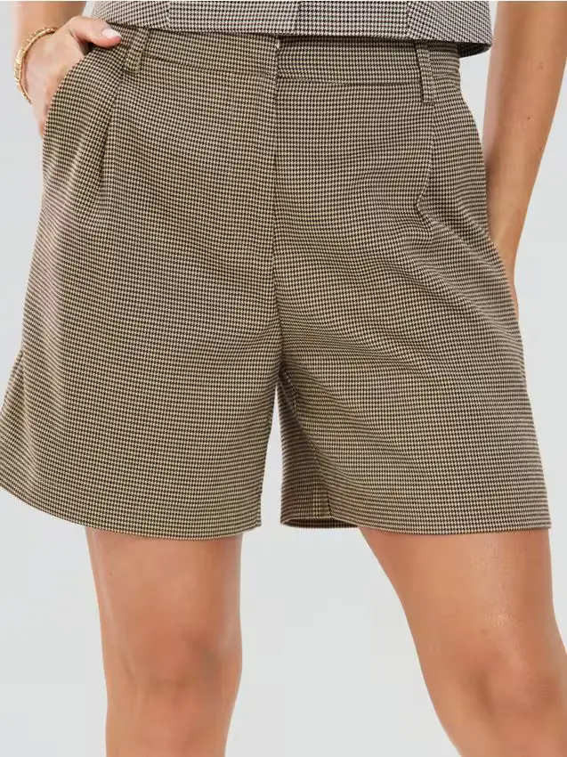 Shorts a pied-de-poule - multicolor