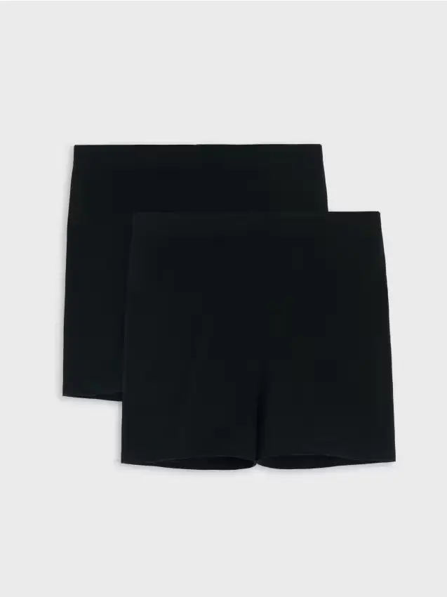 Shorts ciclista in cotone - confezione da 2 - nero
