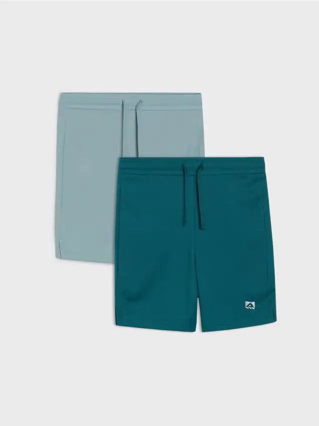Shorts sportivi Active in tessuto ad asciugatura rapida - confezione da 2 - grey blue