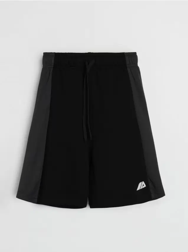 Shorts sportivi con misto viscosa - nero