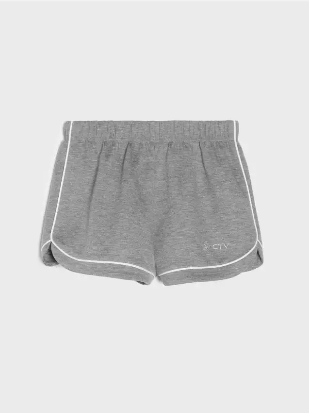 Shorts sportivi con mix di viscosa - grigio scuro