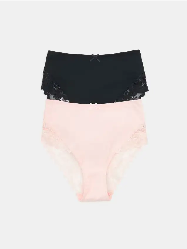 Slip classici a vita alta - confezione da 2 pezzi - multicolor