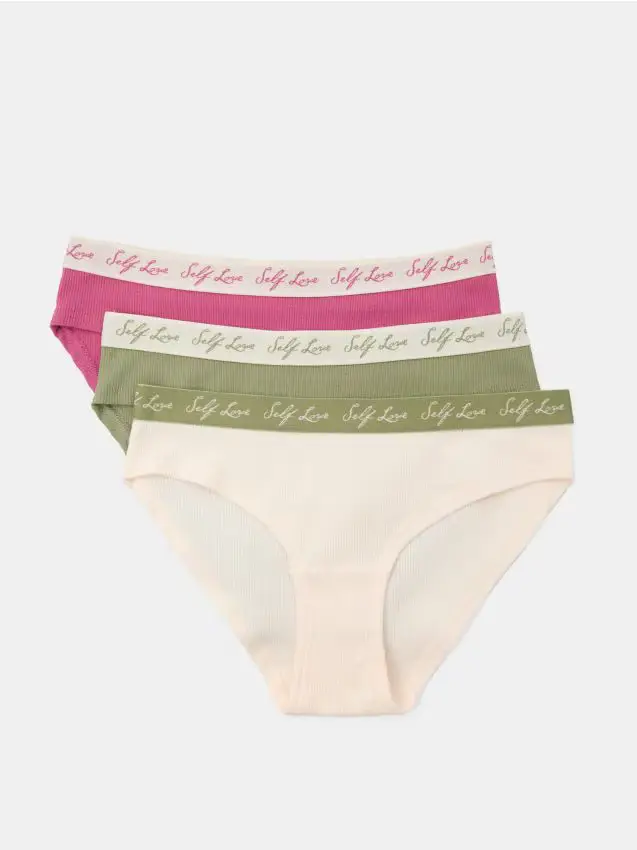 Slip in cotone, confezione da 3 - multicolor