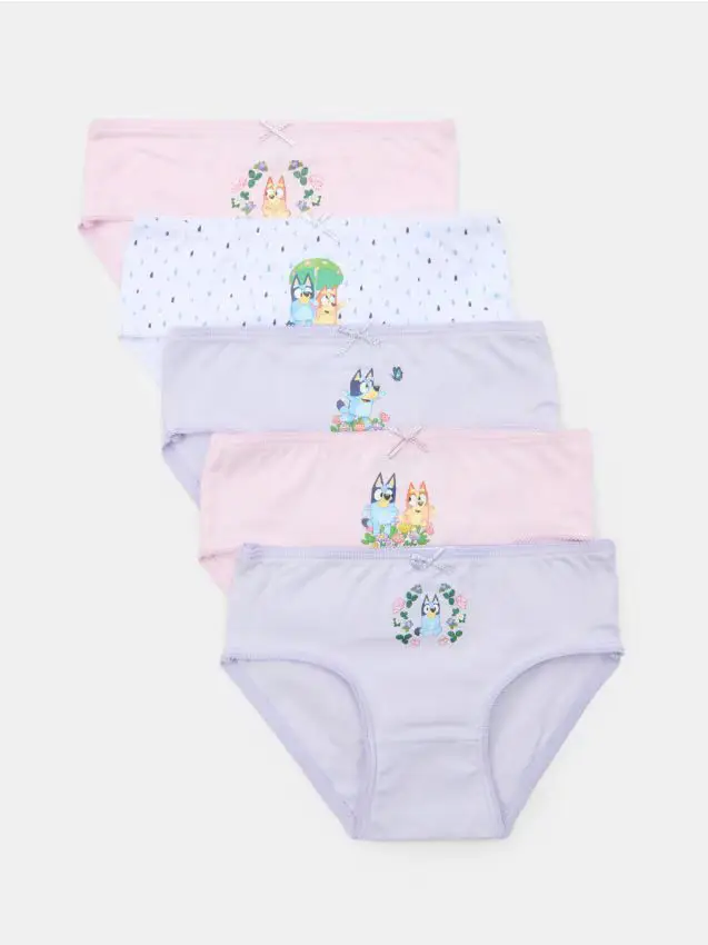 Slip in cotone, confezione da 5 Bluey - multicolor