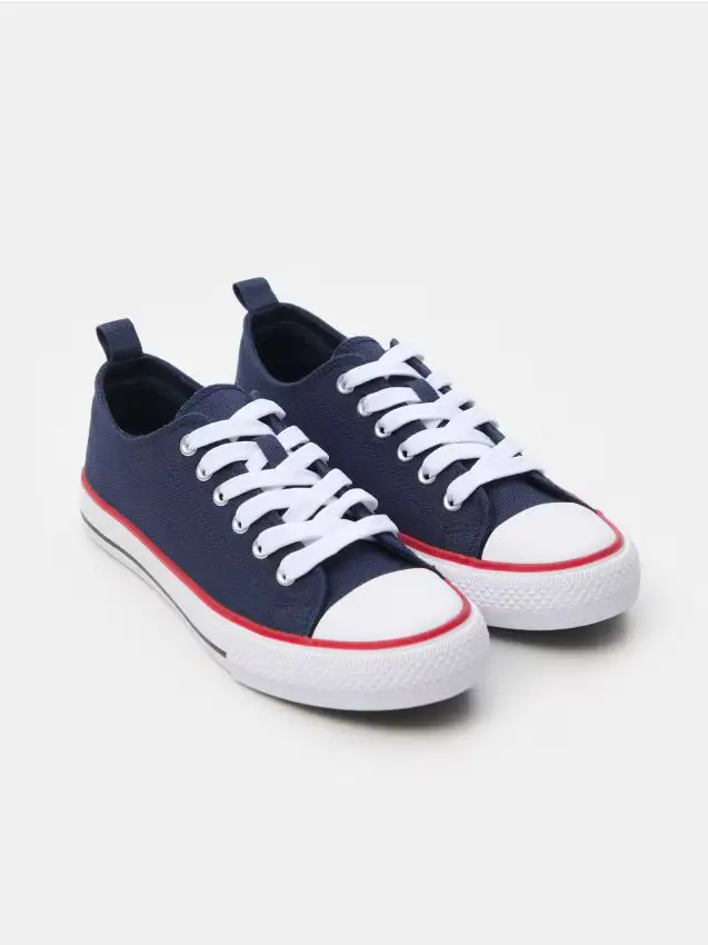 Sneaker in cotone - blu scuro