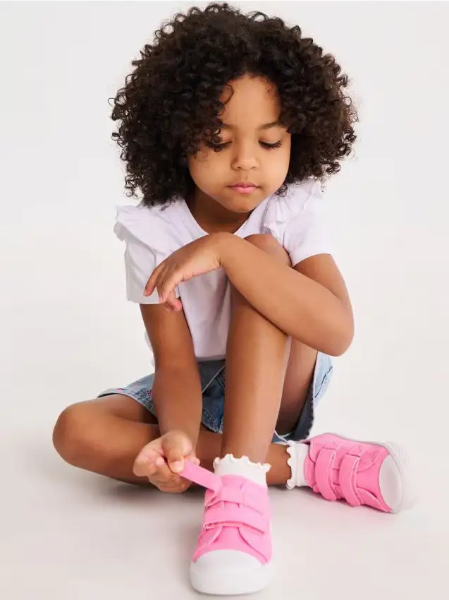 Sneaker in cotone - rosa shocking