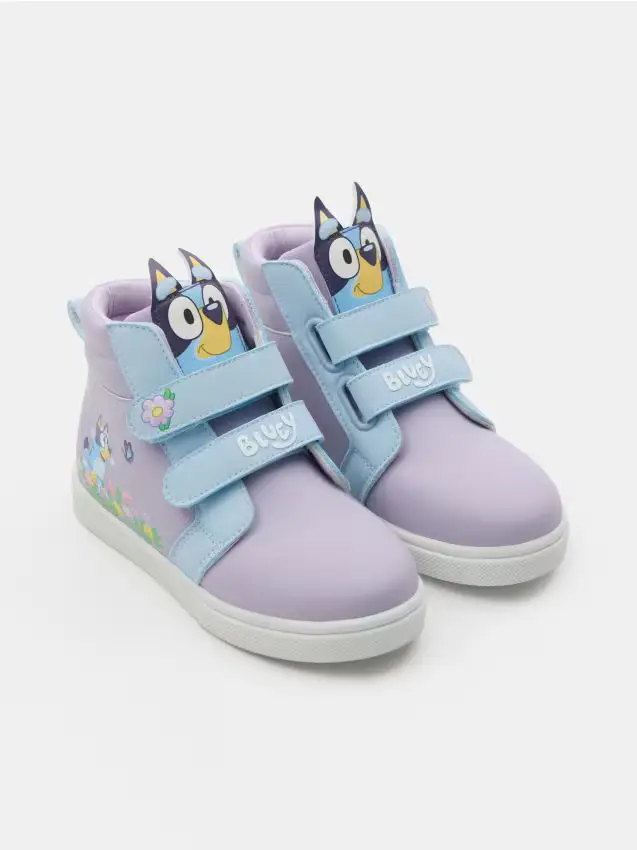 Sneakers alte con chiusura a strappo Bluey - lavanda