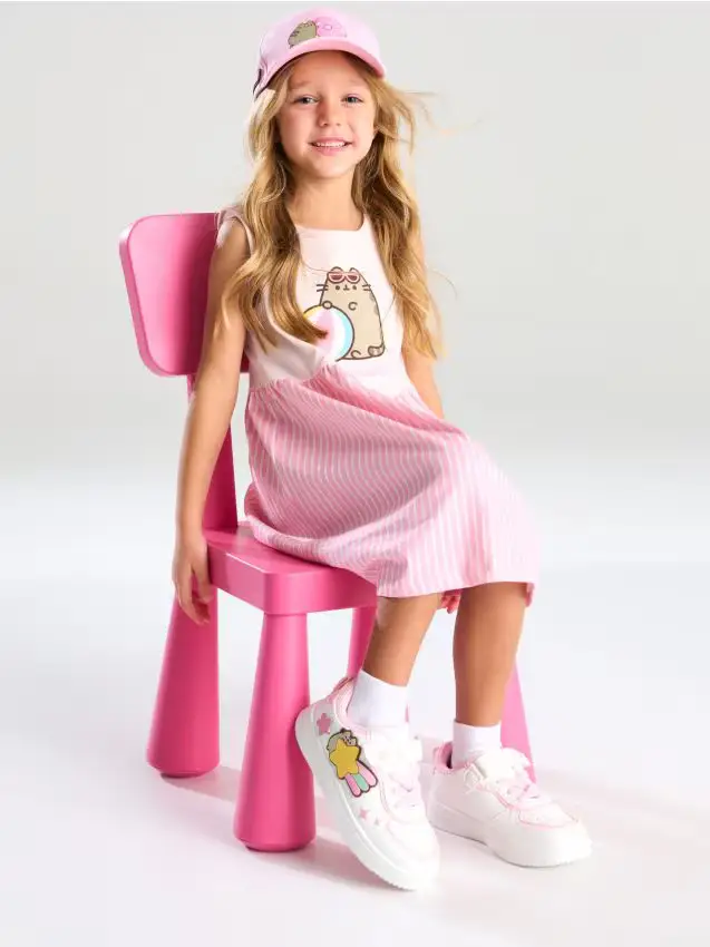 Sneakers con applicazione 3D Pusheen the Cat - bianco