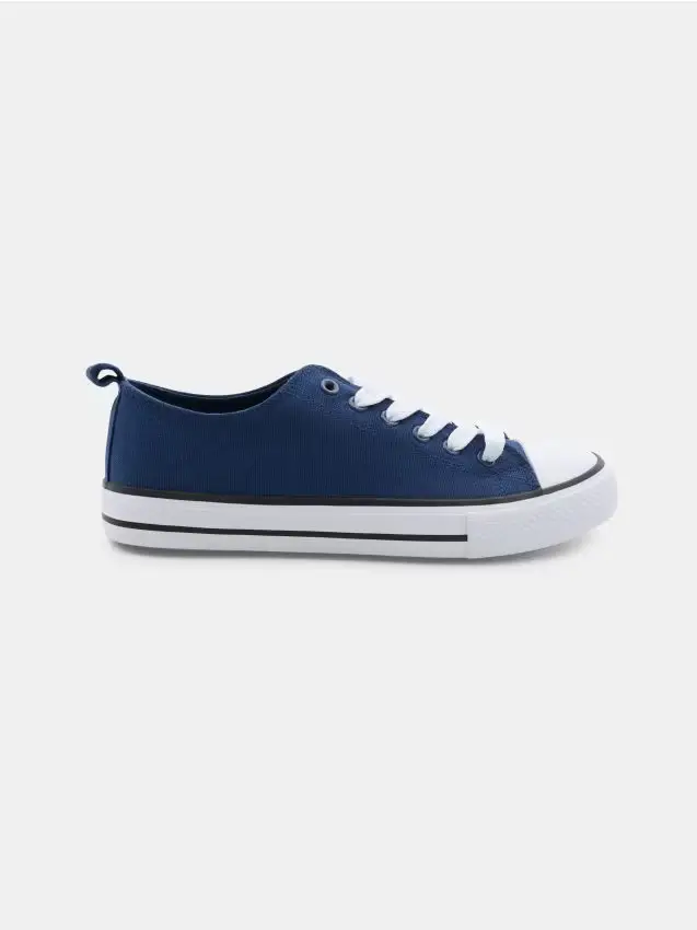 Sneakers con lacci - blu scuro